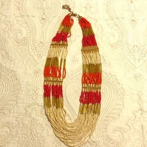 Beaded Aztec Statement Necklace